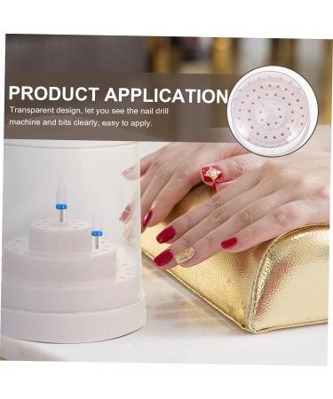 FRCOLOR 12 Pcs Grinding Head Storage Box Drill Acrylic Cover Case Nail Storage Organizer Nail Bit Storage Case Nail Bit Holder Manicure Nail Tool Plastic With Cover - Buy Online on SooperMarket.com