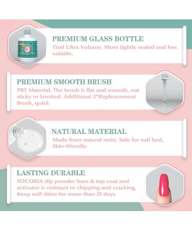 Buy Dip Powder Liquid Set - 2 in 1 Base & Top Coat + Activator for DIY Nail Art & French Manicure - International Shipping Available - Buy Online on SooperMarket.com