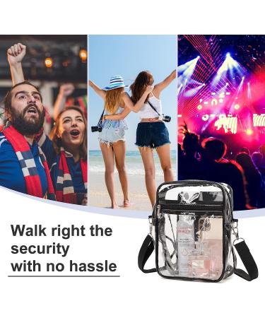 YCBB Clear Stadium-Approved Purse for Women - Adjustable Shoulder Strap - 8.8 Inch Clear Bag - Buy Online on SooperMarket.com
