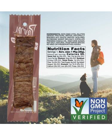 Primal Spirit Vegan Jerky - Classic Teriyaki Flavor, 10g Plant-Based Protein, Non-GMO, 24 Pack - Buy Online on SooperMarket.com
