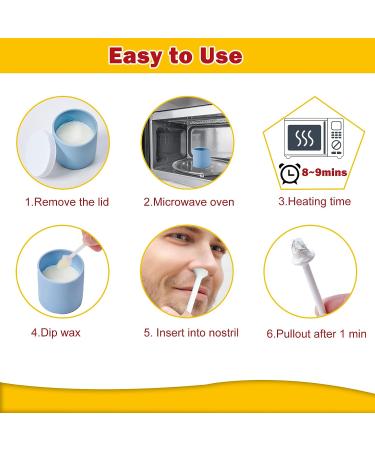 Nose Hair Wax Kit - 120g Wax with 40 Applicators & 20 Wipes - Painless Hair Removal for Men and Women - Buy Online on SooperMarket.com