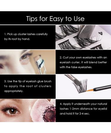 144PCS 3D Reusable D Curl Cluster Lashes | Natural Look Soft DIY Eyelash Extensions | 10-16MM Mix | DM06 - Buy Online on SooperMarket.com