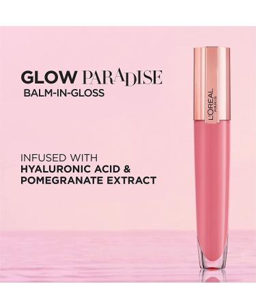 L'Oreal Paris Tinted Lip Balm-in-Gloss: Glow Paradise Hydrating Liquid Lip Color in Pristine Pink - 0.23 Fl Oz - Buy Online on SooperMarket.com