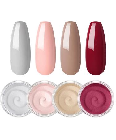 COSCELIA Nail Dipping Powder Set - 4pcs with 2 in 1 Top & Base Coat Dipping Powder Activator - Perfect for Salon Quality Nails | International Shipping - Buy Online on SooperMarket.com