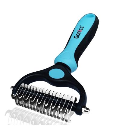 gonicc Professional Dematting Comb with 2 Sided for Dogs and Cats, 17+9 Precision Teeth, Ergonomically Designed, Dematting Undercoat Rake Comb for Dogs and Cats.