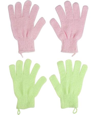 Glamlily 6 Pairs Body Exfoliating Shower Gloves Bath Scrub Wash Mitts for Women & Men | Spa Massage - 6 Colors - Buy Online on SooperMarket.com
