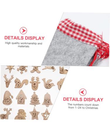 Cabilock DIY Advent Calendar 3 Sets Christmas Calendar Bag Calendars Xmas Candy Bags Drawstring Bags Number Storage Bags - Buy Online on SooperMarket.com