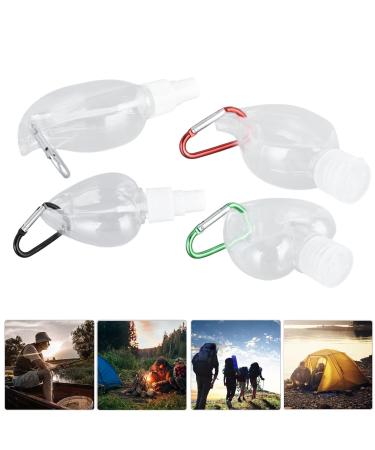 Portable Travel Bottles Set - 50ml Leakproof Keychain Bottles for Soap Shampoo & Conditioner - Refillable Transparent Plastic - Buy Online on SooperMarket.com