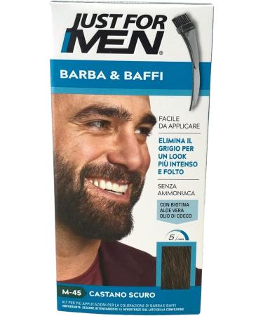 Just For Men Brush-In Color Gel for Mustache Beard & Sideburns Dark Brown M-45 1 ea - Buy Online on SooperMarket.com