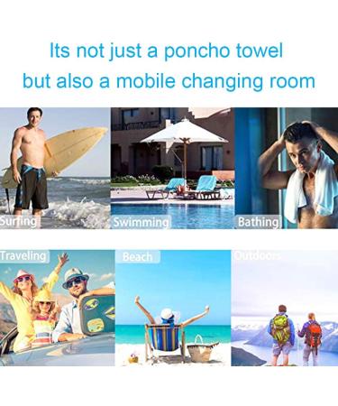Buy Ultra-Echo Bathing Towel Poncho | Quick-Dry Surf & Beach Change Robe for Women & Kids - Violet 90x110cm - Buy Online on SooperMarket.com