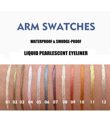 ZUK Glitter Liquid Eyeliner - Quick-Drying, Waterproof & Smudge Proof - Rich Pigment, Long Lasting - Colourful Eyeliner - 0.11 Fl Oz - Buy Online on SooperMarket.com