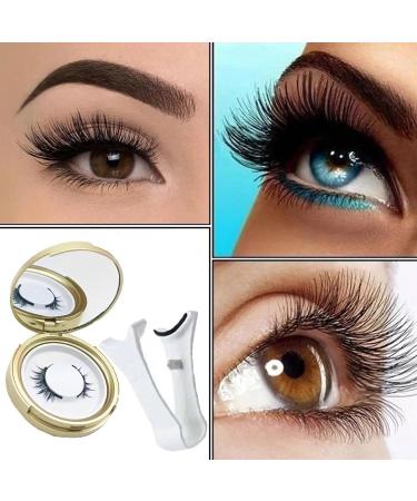 Magnetic False Eyelashes Reusable Magnetic Lashes Kit-Magnetic Lashes With Applicator Soft Magnets False Eyelashes Easy To Wear No Glue & No Makeup Remover Natural Look 3D Effect (EB01) - Buy Online on SooperMarket.com