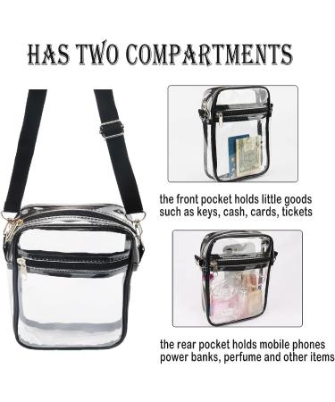WEDDINGHELPER Clear Crossbody Purse with Inner Pocket - Stadium Approved for Concerts, Festivals, Sports Events - Buy Online on SooperMarket.com