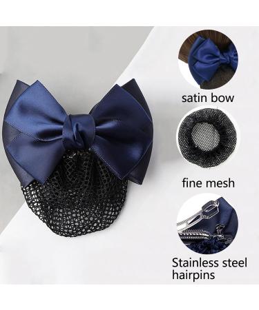 2 Pieces Hair Bowknot Bun Covers | Elastic Mesh Hair Caps for Nurses & Flight Attendants - Shop Internationally! - Buy Online on SooperMarket.com