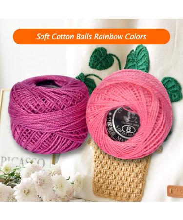 Crochet Thread 10 Balls Cardinal Size 8 - Pink Series | 5g Size 8 for Crochet, Hardanger, Cross Stitch, Needlepoint, Hand Embroidery - Buy Online on SooperMarket.com