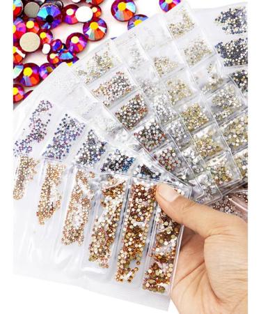DIY Nails Rhinestones Nail Art Cosmetics Clothes Design Jewels Diamond Accessories Style4 nail rhinestones kit - Buy Online on SooperMarket.com