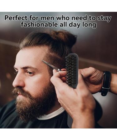 Collapsible Hairbrush & Travel Beard Styling Combs | Double-Headed Antistatic Brushes for Men | Smooth Shine & Style Anywhere - Buy Online on SooperMarket.com