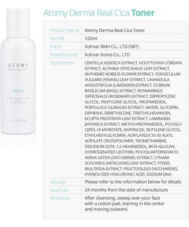 Atomy Derma Real Cica Toner - Best Korean Skincare for Sensitive Skin | Moisturizing & Skin Barrier Support - Shop Internationally - Buy Online on SooperMarket.com