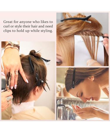 Aimike 6pcs Professional Hair Clips for Styling Sectioning - Non-Slip Duck Billed Clips for Salon and Home Hair Cutting - Black 10.9cm - Buy Online on SooperMarket.com