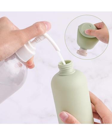 Gjinxi 2 Pack Silicone Travel Bottles - 200ml Leakproof Refillable Containers for Shampoo Facial Cleanser & Body Wash - Essential Travel Size for Hand Luggage - Buy Online on SooperMarket.com