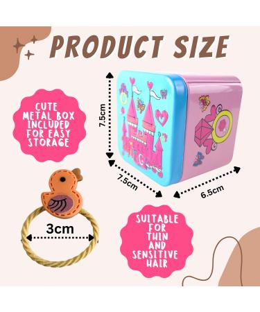 30 Cute Cartoon Animal Hair Ties for Girls in Metal Box - Thin Elastic Bands for Children s Hair Jewelry - Buy Online on SooperMarket.com
