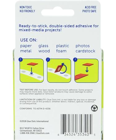 Glue Dots Double-Sided Adhesive Permanent All Purpose Dots 1/2-Inch Clear Roll of 300 3 Pack All Purpose Roll 3-Pack - Buy Online on SooperMarket.com