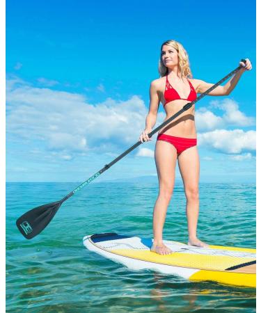 OCEANBROAD SUP Paddle Board Paddle 3 Pieces Adjustable Carbon Shaft Stand up Paddle with Bag Blue - Buy Online on SooperMarket.com