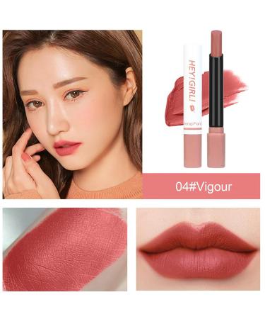 4Pcs Matte Lipstick Set - Retro Red Lip Tint & Balm | Long Lasting Waterproof Lip Makeup for Women & Girls - Buy Online on SooperMarket.com