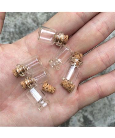 50pcs 0.5ml Glass Bottles with Cork - Mini Transparent Hanging Bottles for Essential Oils & Crafts - Buy Online on SooperMarket.com