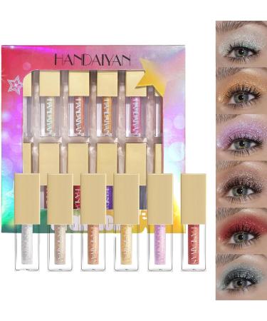 Eyeshadow Liquid - 12 Colors Shimmer Eyeshadow Waterproof Quick-Drying Long Lasting Sparkling Kit for Shiny Makeup Puchen - Buy Online on SooperMarket.com