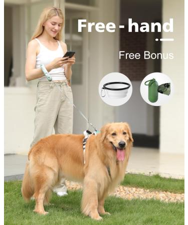Blanlody Roller Leash for Large Dogs (Up to 80kg) - 3m Leash with Rubberized Handle Water Bowl & Decorative Bags (Green) | Shop Now!  - Buy Online on SooperMarket.com