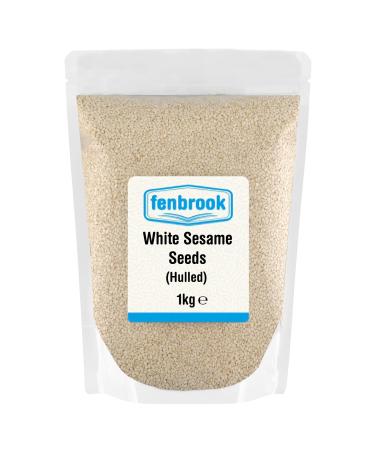 White (Hulled) Sesame Seeds 1kg by Fenbrook