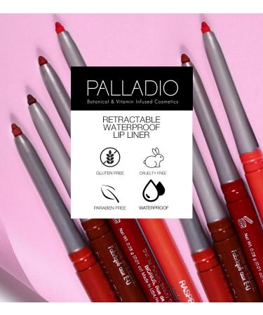 Palladio Retractable Waterproof Lip Liner - Raisin | High Pigment, Creamy, Smudge Proof, Long Lasting | No Sharpener Needed | 1 Count - Buy Online on SooperMarket.com