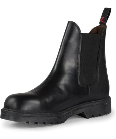 HORZE Safety Work Paddock Boots Black 7.5 (Size 38) - Premium Safety Footwear for Equestrian Professionals - Buy Online on SooperMarket.com