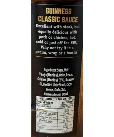 Guinness Classic Sauce - Rich & Versatile Flavor Boost 240ml - Buy Online on SooperMarket.com