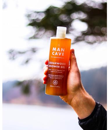ManCave Cedarwood Shower Gel 500ml - Fresh Wood Aroma, Natural Formula, Vegan & Eco-Friendly, Made in England - 1 Pack - Buy Online on SooperMarket.com