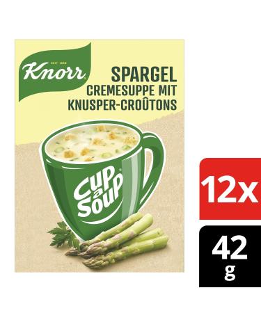 Buy KNORR Cup A Soup Spargel Cremeside with Krueper Crouton - 12 Pack of Asparagus Cream Soup (42g each) | Sustainably Grown Ingredients | Fast International Shipping - Buy Online on SooperMarket.com