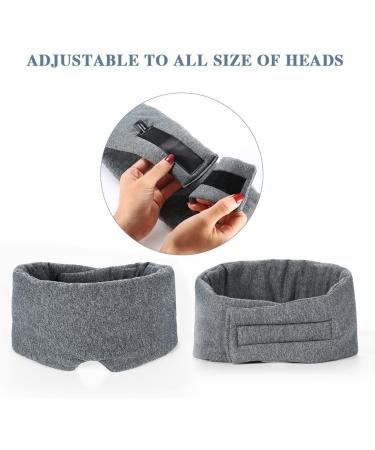 Silk Cotton Luxury Sleep Mask - 100% Light Blockout for Sleeping, Travel, Yoga - Soft Mulberry Eye Shade for Men and Women - Buy Online on SooperMarket.com