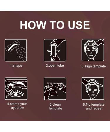 Shop Waterproof Eyebrow Stamp Kit | Long Lasting Dual Color Stencil Set - Medium & Dark Brown - Buy Online on SooperMarket.com