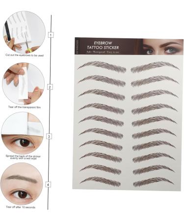 Gogogmee 9 Sheets Waterproof Eyebrow Stickers Eyebrow Stencils Imitation Eyebrow Cosmetic 6d Eyebrow Trimming - Buy Online on SooperMarket.com