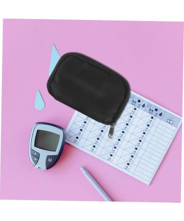 KALLORY 4 Pcs Blood Meter Storage Bag Zipper Storage Bags Meter Case Carrying Bag Medical Blackx2pcs 13x8.5cmx2pcs - Buy Online on SooperMarket.com