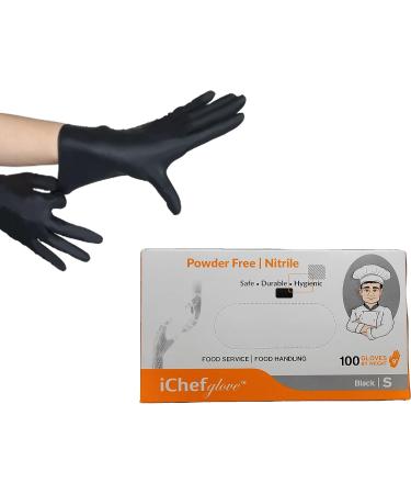 iChef Black Nitrile Food Handling Gloves - Medium (Pack of 100) - Buy Online on SooperMarket.com