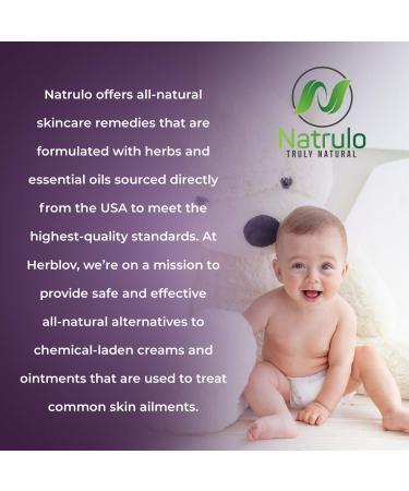 Natrulo All Natural Diaper Rash Healing Ointment 2oz - Hypoallergenic Organic Butt Balm for Quick Itch Relief - Soothing Vegan Bum Lotion for Baby, Kids, Adults - Buy Online on SooperMarket.com