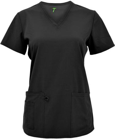 Women's Medical Nursing V-Neck Scrub Top - GT Performance - Medium - Black - Buy Online on SooperMarket.com