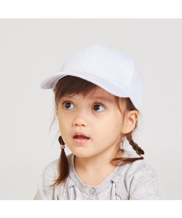 LANGZHEN Kids Adjustable Cotton Baseball Cap Hat for Girls Boys 2-4 Years - Black + White - Buy Online on SooperMarket.com
