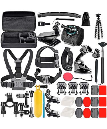 Enzemit 50-in-1 Action Camera Accessories Kit for GoPro Hero 10 9 Max 8 7 6 5 4 3 3+ 2 1, DJI OSMO Action SJ4000/5000/6000