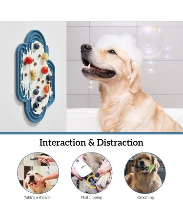 OHMO Licky Mats for Dogs and Cats 2 Pcs Cactus Silicone Lick Mats with Suction Cups for Pet Anxiety Relief Dog Slow Feeding(Dark Blue&Light Blue) M Dark Blue&Light Blue - Buy Online on SooperMarket.com