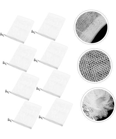 PLAFOPE 8pcs Soap Mesh Bag Soap Scrubber Pouch Drawstring Soap Pouch Foam Mesh Bag for Shower Bath Fabric 14x10cm Dark Grey - Buy Online on SooperMarket.com