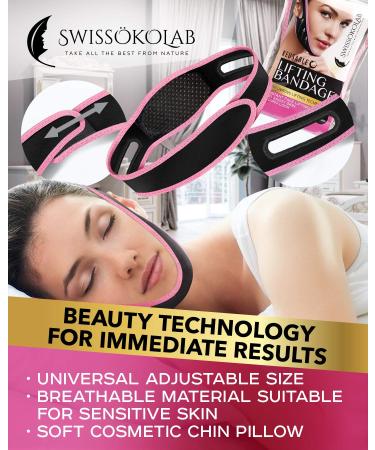 Double Chin Reducer V Line Lifting Mask + Slimming Face Strap | Contour & Tighten Chin V Up | Reusable Bandage Patch - Buy Online on SooperMarket.com