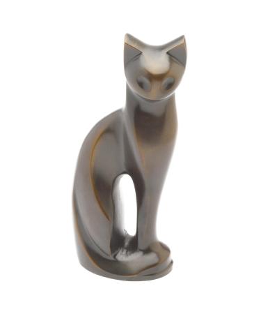 Urns UK Pet Cremation Memorial Urn Cat Antique Bronze 9.5"